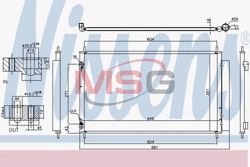 <strong>Радиатор кондиционера First Fit NISSENS 940489 (фото 1)</strong>