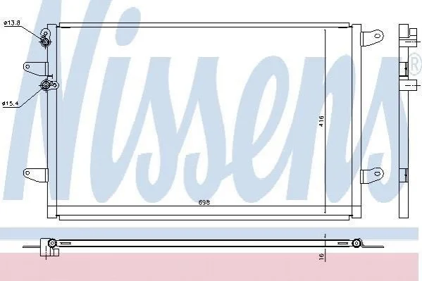 <strong>Конденсер VOLKSWAGEN PHAETON (02-) 3.0 TDi (+)[OE 3D0.820.411 G] NISSENS 940491 (фото 1)</strong>