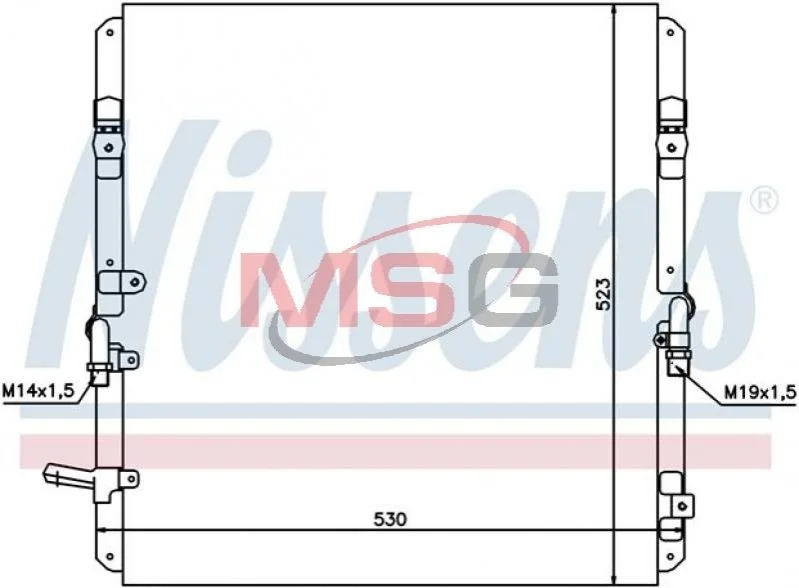 <strong>Радіатор кондиціонера 4.7MPI 32V, 4.2TD 12V TOYOTA Land Cruiser 100 98-07 NISSENS 94053 (фото 1)</strong>