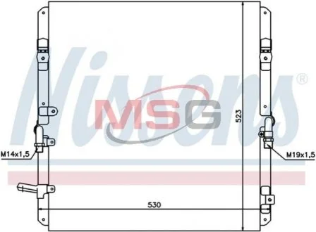 Радіатор кондиціонера 4.7MPI 32V, 4.2TD 12V TOYOTA Land Cruiser 100 98-07 для Toyota NISSENS 94053 фото товару