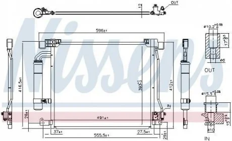 Конденсер кондиционера для Nissan NISSENS 940555 фото товара