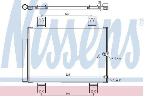 Радіатор кондиціонера для Daihatsu NISSENS 940560 фото товару