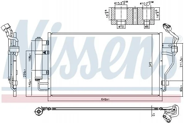 <strong>Радіатор кондиціонера NISSENS 940583 (фото 1)</strong>