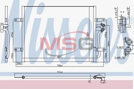 Конденсер кондиціонера для Volkswagen NISSENS 940585 фото товару
