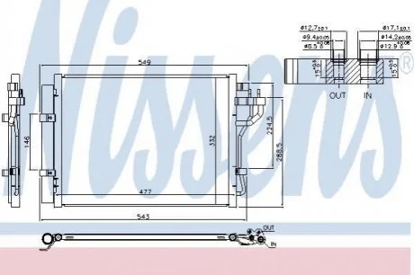 Конденсер кондиціонера для Hyundai NISSENS 940592 фото товару