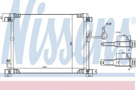 Конденсер кондиціонера для Infiniti NISSENS 940616 фото товару