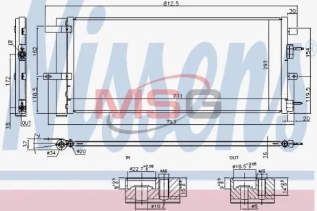 Конденсер кондиціонера для Ford NISSENS 940626 фото товару