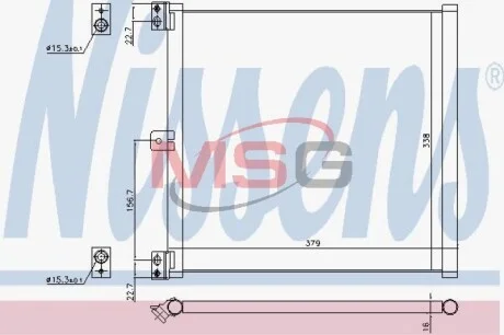 Радіатор кондиціонера для NISSENS 940703 фото товару