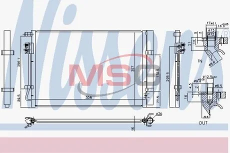 Радіатор кондиціонера для NISSENS 940730 фото товару