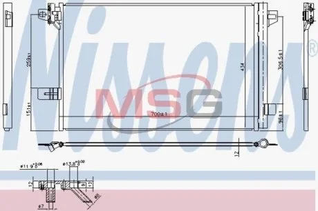 Конденсер кондиционера для Volkswagen NISSENS 940732 фото товара
