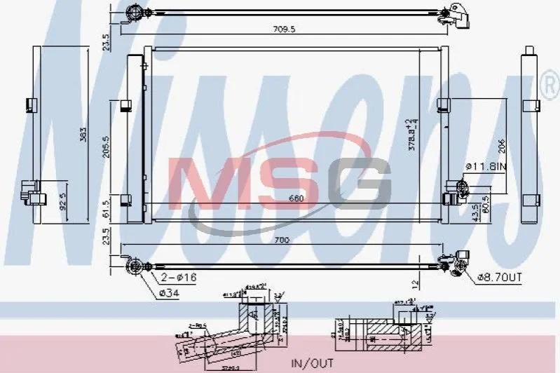 <strong>Радіатор кондиціонера First Fit NISSENS 940748 (фото 1)</strong>