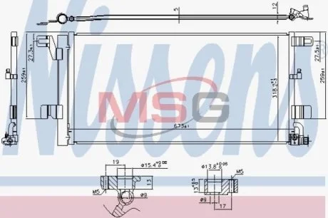 Радіатор кондиціонера для Audi NISSENS 940752 фото товару