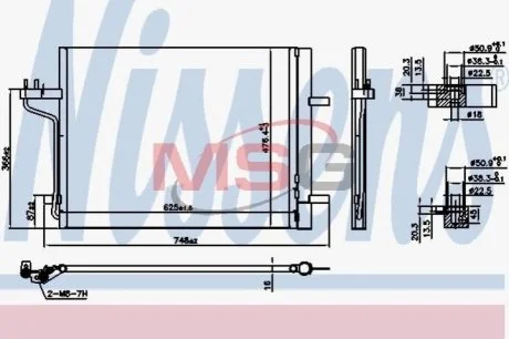 Радіатор кондиціонера для Ford NISSENS 940767 фото товару