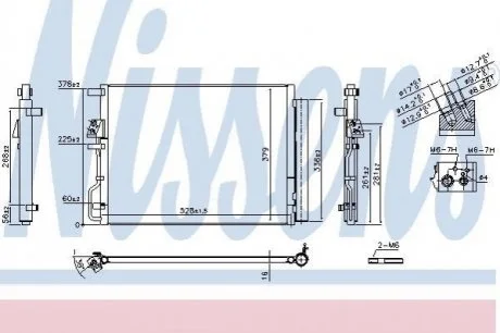 Радіатор кондиціонера для Hyundai, KIA NISSENS 940771 фото товару