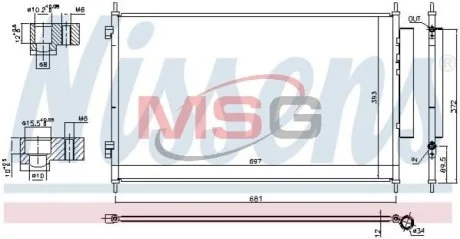 Конденсер кондиціонера для Honda NISSENS 940811 фото товару