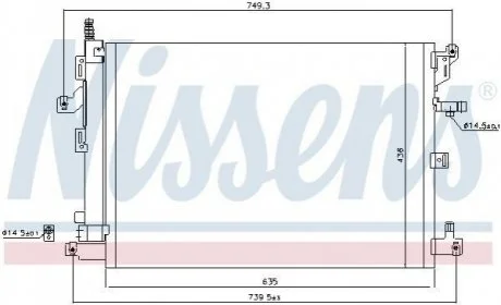 Конденсер кондиціонера для Volvo NISSENS 940830 фото товару