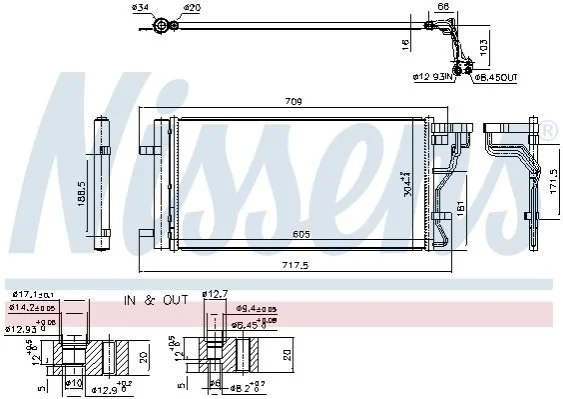 <strong>Радіатор кондиціонера First Fit NISSENS 940831 (фото 1)</strong>