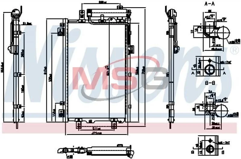 <strong>Радіатор кондиціонера First Fit NISSENS 940833 (фото 1)</strong>