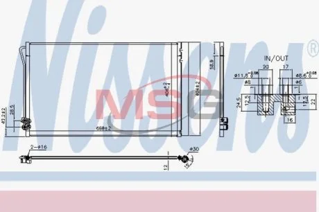 Конденсер кондиціонера для Mercedes NISSENS 941054 фото товару