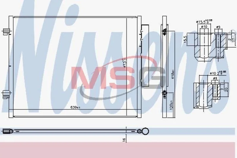 <strong>Радіатор кондиціонера First Fit NISSENS 941066 (фото 1)</strong>