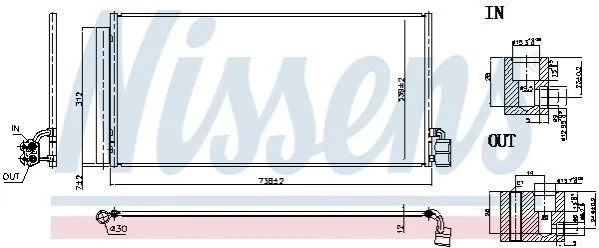 <strong>Радіатор кондиціонера First Fit NISSENS 941068 (фото 1)</strong>