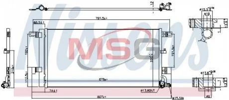 Конденсер кондиціонера для Audi NISSENS 941076 фото товару