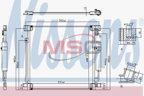 Радіатор кондиціонера First Fit для Mitsubishi, Fiat NISSENS 941078 фото товару