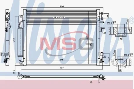 Радіатор кондиціонера для Chrysler, Lancia NISSENS 941084 фото товару