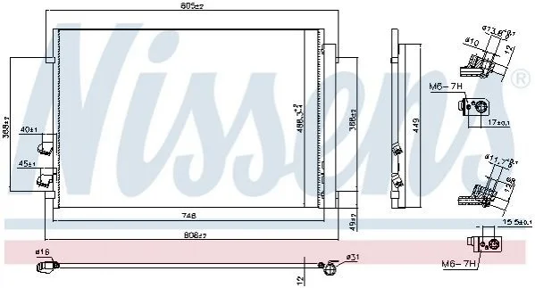 <strong>Радіатор кондиціонера NISSENS 941087 (фото 1)</strong>