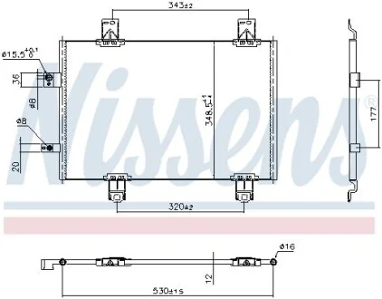 Радіатор кондиціонера для Mazda NISSENS 941174 фото товару