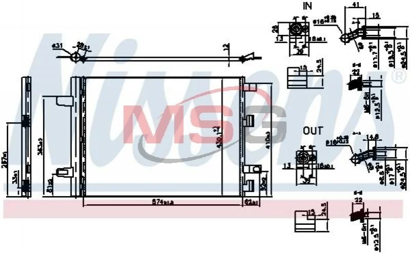<strong>Радіатор кондиціонера First Fit NISSENS 941194 (фото 1)</strong>