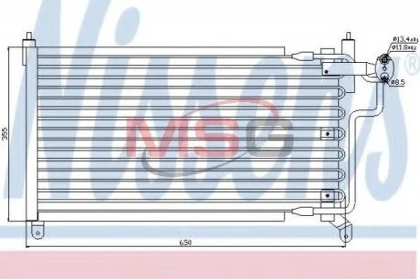 Конденсер VAUXHALL CALIBRA(90-)2.0 i(+)[OE 1850 015] для NISSENS 94227 фото товару