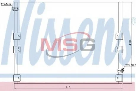 Конденсер кондиціонера для Ford NISSENS 94512 фото товару