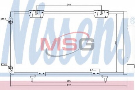 Конденсер кондиціонера NISSENS 94540 фото товару