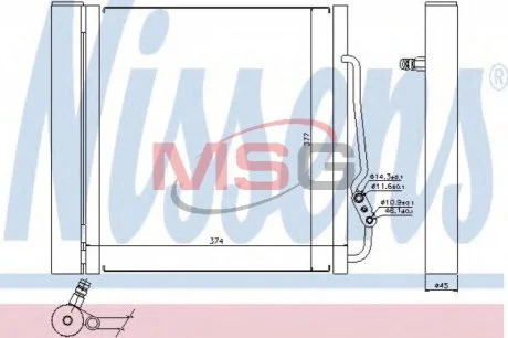 Радіатор кондиціонера SMART (вир-во Nissens) для NISSENS 94543 фото товару