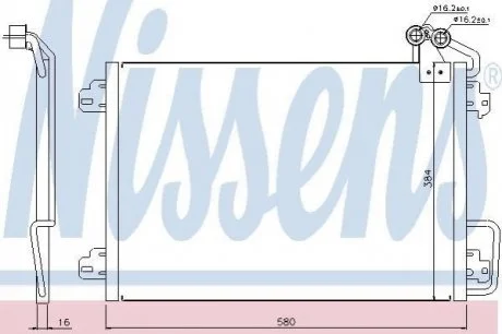 Конденсер кондиціонера для Renault NISSENS 94572 фото товару