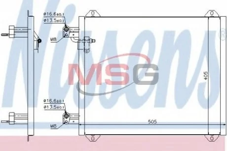 Конденсер кондиціонера для Audi, Seat NISSENS 94584 фото товару