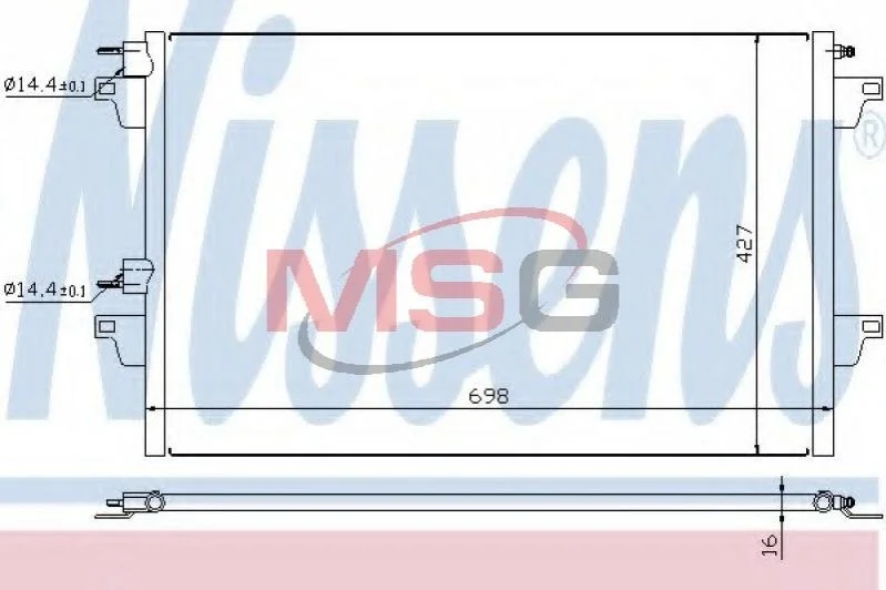 <strong>Радіатор кондиціонера First Fit NISSENS 94627 (фото 1)</strong>