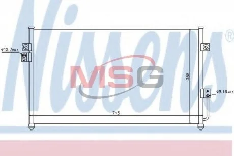 Конденсер кондиціонера для Hyundai NISSENS 94634 фото товару