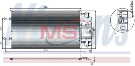 Конденсер кондиціонера для Renault, Nissan, Opel, Vauxhall NISSENS 94678 фото товару