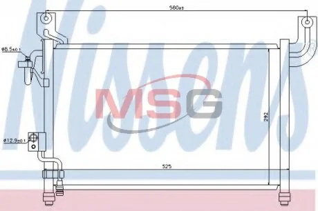 Радіатор кондиціонера для Mazda, Ford NISSENS 94729 фото товару