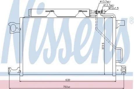 Конденсер MB C W 203(00-)C 160(+)[OE 203 500 08 54] для Mercedes NISSENS 94794 фото товара
