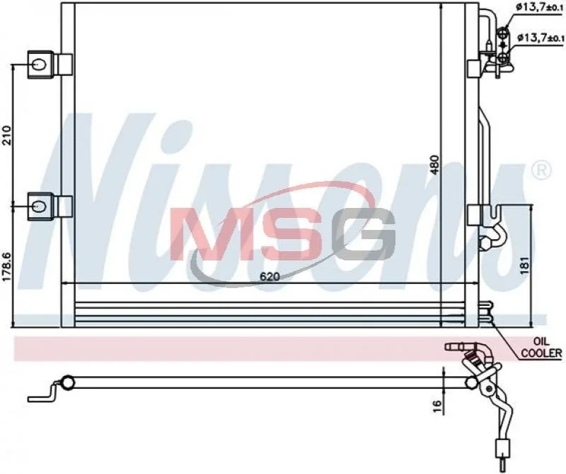 <strong>Конденсер MB CL W 216(05-)CL 500(+)[OE 221 500 05 54] NISSENS 94858 (фото 1)</strong>