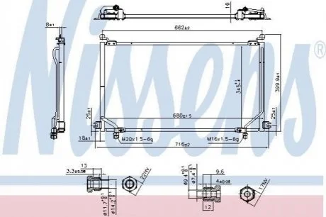Радіатор кондиціонера для Ford, Nissan NISSENS 94863 фото товару