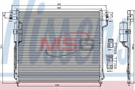 Радіатор кондиціонера First Fit для Nissan NISSENS 94879 фото товару