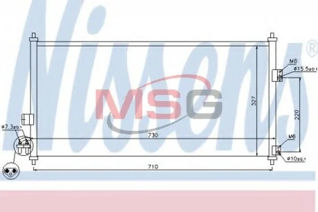 Радіатор кондиціонера для Nissan NISSENS 94889 фото товару