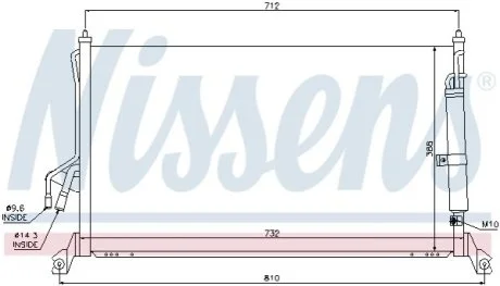 Конденсер кондиціонера для NISSENS 94930 фото товару