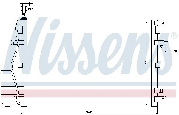 <strong>Радіатор кондиціонера NISSENS 94937 (фото 1)</strong>