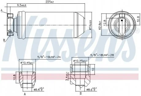 Осушувач OP VECTRA B(95-)1.6(+)[OE 1618 074] для NISSENS 95058 фото товару