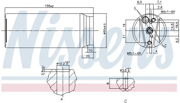 <strong>Осушувач кондиціонера NISSENS 95063 (фото 1)</strong>